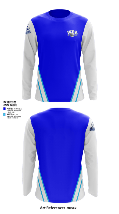 WBA Knights Baseball 46834682 Long Sleeve Performance Shirt - 1