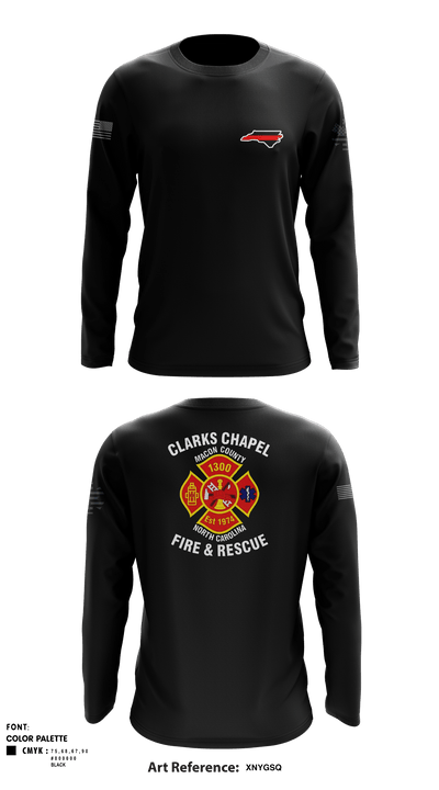 Clarks Chapel Fire & Rescue 66405091 Long Sleeve Performance Shirt - 2