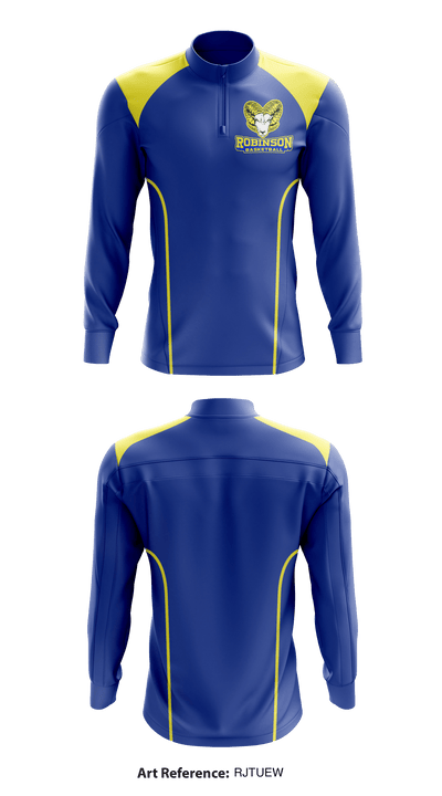 Robinson Secondary School Basketball 28929253 Quarter Zip Jacket - 1