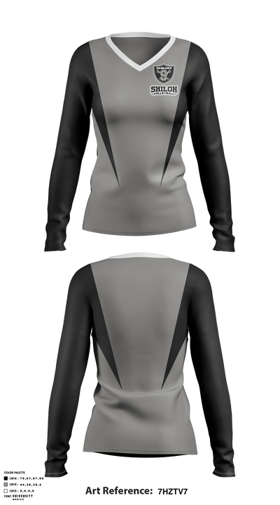 Shiloh High School Volleyball 94151360 Long Sleeve Performance Shirt - 2