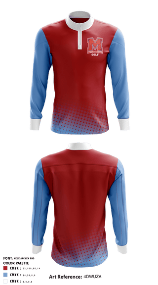 Quarter Zip Jacket, Marian Central Catholic High School Golf, Golf, Teamtime, Team time, sublimation, custom sports apparel, team uniforms, spirit wear, spiritwear, sports uniforms, custom shirts, team store, custom team store, fundraiser sports, apparel fundraiser