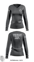 Northeast Narcotics Task Force 43091120 Women's Long Sleeve V-neck Shirt - 3