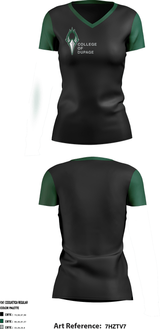 Women's Short Sleeve Vneck Shirt, College of DuPage Alumni, School Spirit Store, Teamtime, Team time, sublimation, custom sports apparel, team uniforms, spirit wear, spiritwear, sports uniforms, custom shirts, team store, custom team store, fundraiser sports, apparel fundraiser