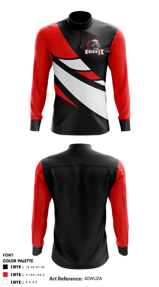 Quarter Zip Jacket, John F Kennedy High School Knights Cheer, School Spirit Store, Teamtime, Team time, sublimation, custom sports apparel, team uniforms, spirit wear, spiritwear, sports uniforms, custom shirts, team store, custom team store, fundraiser sports, apparel fundraiser