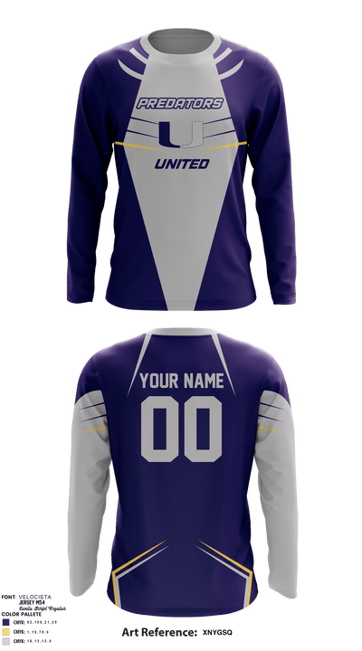 San Antonio Predators 16651278 Long Sleeve Performance Shirt - 3