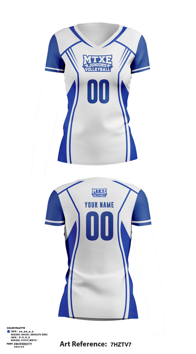 Mtxe Juniors Volleyball Club 28277576 Women's Short Sleeve V-neck Shirt - 1