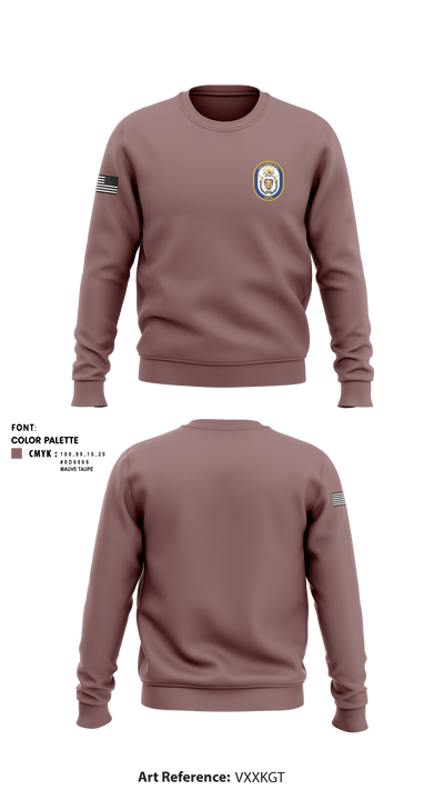 USS CÁRTER HALL 91136277 Crew Neck Sweatshirt - 1