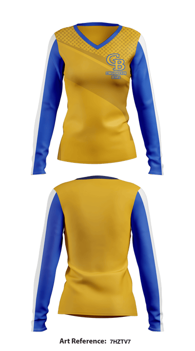Conshohocken Youth Football 65509464 Women's Long Sleeve V-neck Shirt - 1