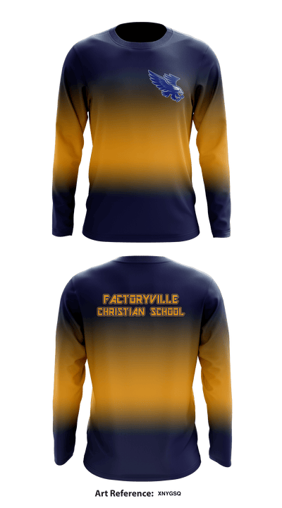 Factoryville Christian School 78112632 Long Sleeve Performance Shirt - 2