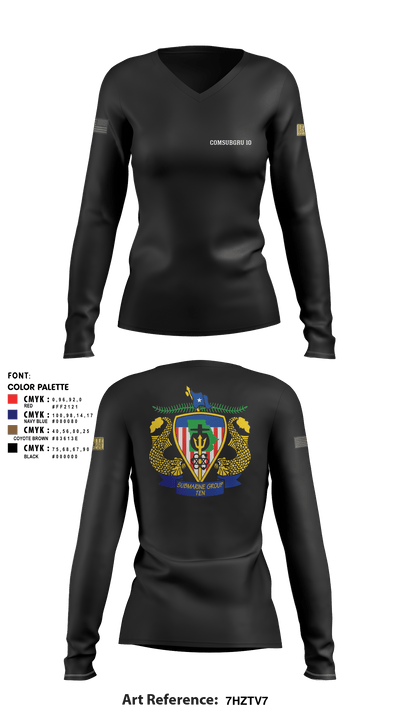 CSG 10 FP D1 87966167 Women's Long Sleeve V-neck Shirt - 3