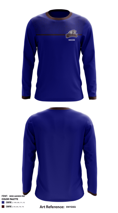 Bluefield High School Soccer 83056525 Long Sleeve Performance Shirt - 2