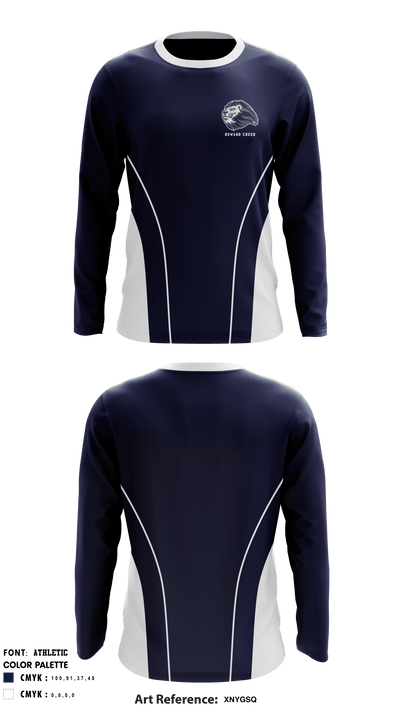 Howard High School Cheer 48188018 Long Sleeve Performance Shirt - 1