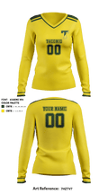 Taconic High School Volleyball 26091009 Women's Long Sleeve V-neck Shirt - 2