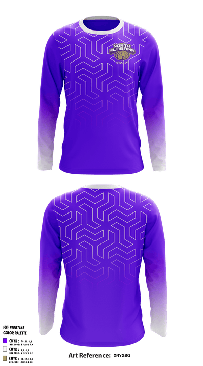 University of North Alabama Golf 30917491 Long Sleeve Performance Shirt - 1