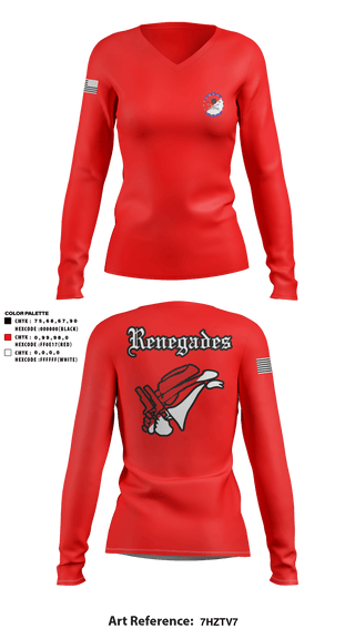 Women's Long Sleeve Vneck Shirt, , Army, Teamtime, Team time, sublimation, custom sports apparel, team uniforms, spirit wear, spiritwear, sports uniforms, custom shirts, team store, custom team store, fundraiser sports, apparel fundraiser