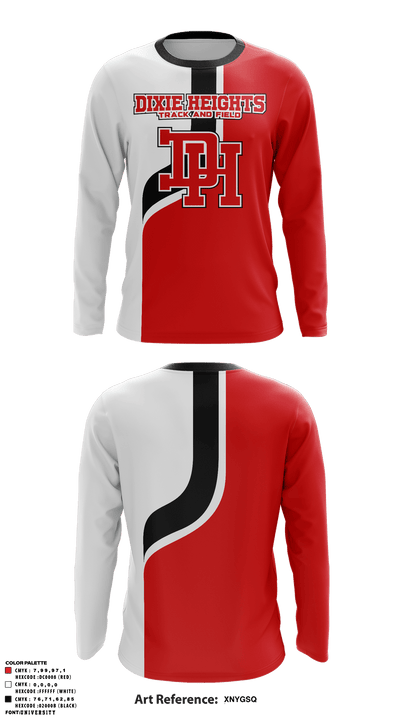 Dixie Heights High School track 84293747 Long Sleeve Performance Shirt - 1