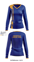 Factoryville Christian School 78112632 Women's Long Sleeve V-neck Shirt - 3