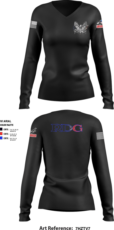 FREEDOM 6110884 Women's Long Sleeve V-neck Shirt - 1