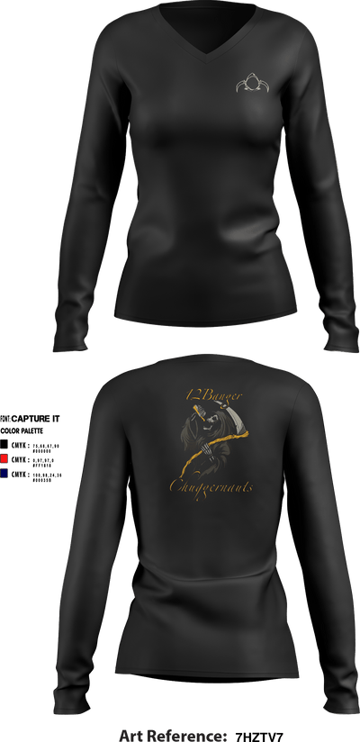 Reaper 4356071 Women's Long Sleeve V-neck Shirt - 2
