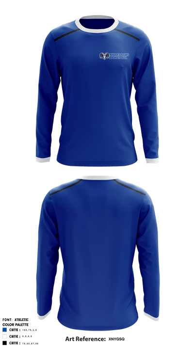 James Rhodes High School Basketball 57891241 Long Sleeve Shooting Shirt - 2