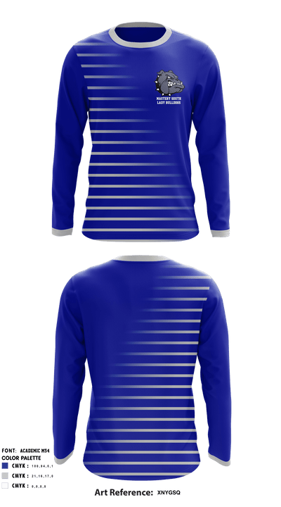 Mastery South Lady Bulldogs 88871826 Long Sleeve Performance Shirt - 2