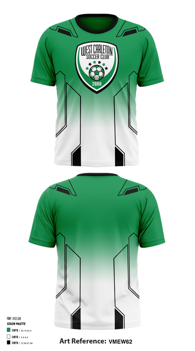 West Carleton Soccer Club 81432977 Short Sleeve Performance Shirt - 1