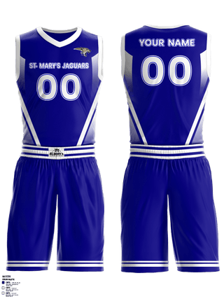 Womens Basketball Jersey, St. Mary’s Jaguars, Women's Basketball, Teamtime, Team time, sublimation, custom sports apparel, team uniforms, spirit wear, spiritwear, sports uniforms, custom shirts, team store, custom team store, fundraiser sports, apparel fundraiser