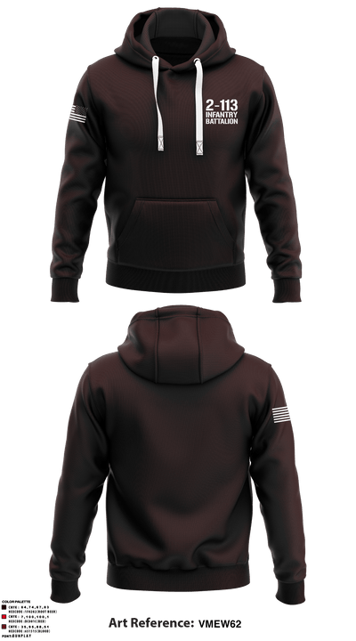 2-113 Infantry Battalion 17393879 Hoodie - 1