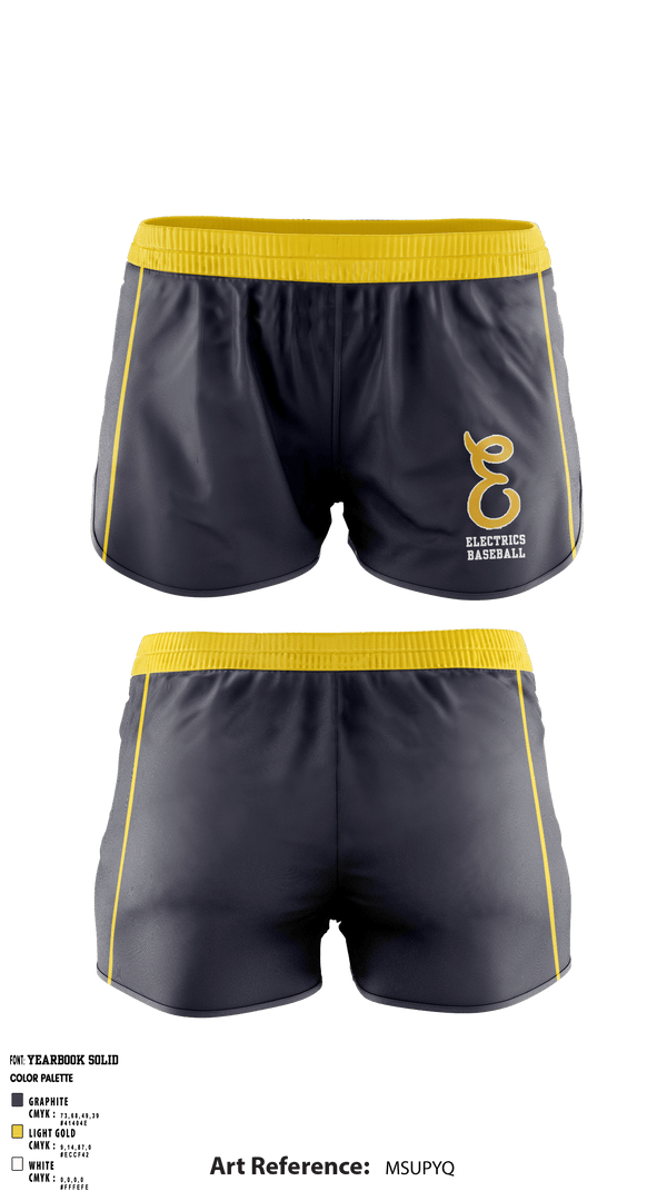 Women's Shorts, Electrics, Baseball, Teamtime, Team time, sublimation, custom sports apparel, team uniforms, spirit wear, spiritwear, sports uniforms, custom shirts, team store, custom team store, fundraiser sports, apparel fundraiser