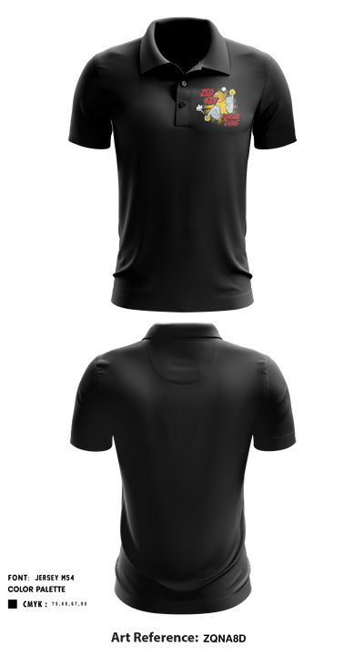 Zed Key Finger Guns 88796848 Short Sleeve Performance Polo - 1