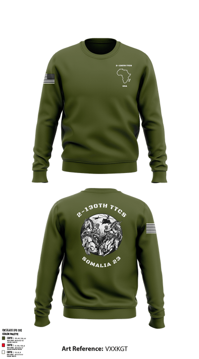 2-130th TTCS 72219960 Crew Neck Sweatshirt - 7