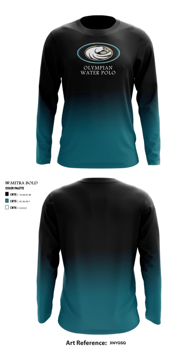 Olympian High School Water Polo 12551921 Long Sleeve Performance Shirt - 2