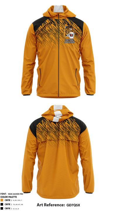 Newton North High School Cross Country 56450496 Windbreaker - 1