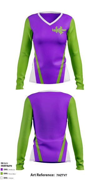 Women's Long Sleeve Vneck Shirt, Ga LunachiXX, Softball, Teamtime, Team time, sublimation, custom sports apparel, team uniforms, spirit wear, spiritwear, sports uniforms, custom shirts, team store, custom team store, fundraiser sports, apparel fundraiser