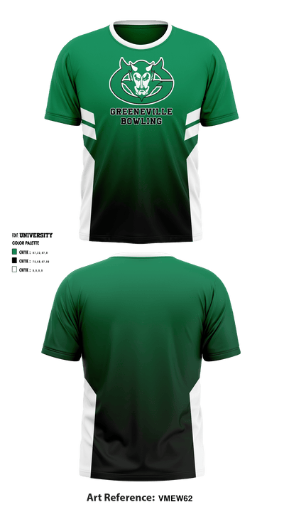Greeneville Bowling 12785046 Short Sleeve Performance Shirt - 1
