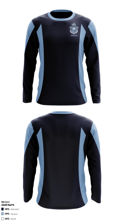 Iroquois High School Cheer 2670316 Long Sleeve Shooting Shirt - 2