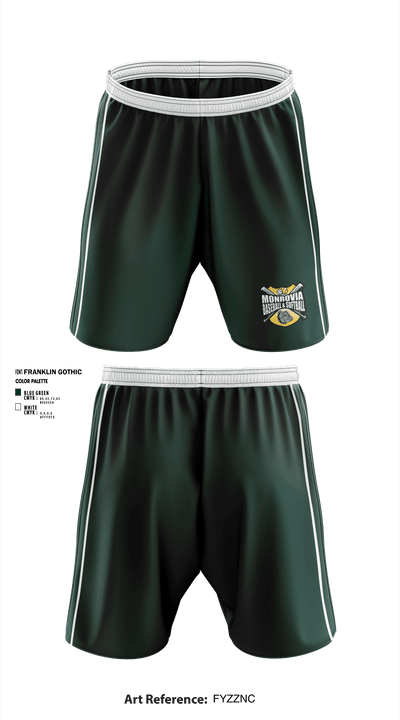 Monrovia Youth Organized Baseball and Softball 86858089 Athletic Shorts With Pockets - 1