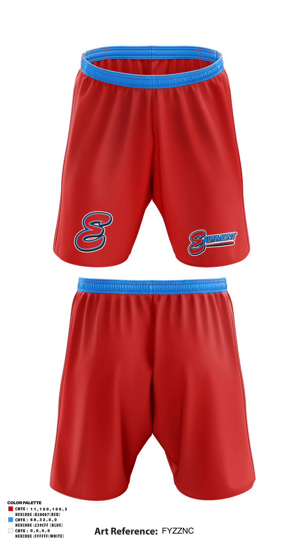 Athletic Shorts With Pockets, Eastmont Youth Baseball, Baseball, Teamtime, Team time, sublimation, custom sports apparel, team uniforms, spirit wear, spiritwear, sports uniforms, custom shirts, team store, custom team store, fundraiser sports, apparel fundraiser