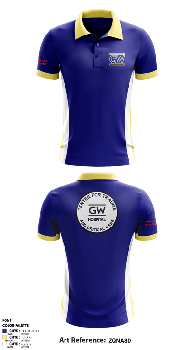 GWUH CTACC 32972815 Short Sleeve Performance Polo - 1