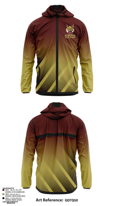 Ninety Six Lady Wildcats 41662288 Windbreaker - 1