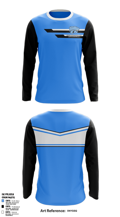 Centreville High School Baseball 91599231 Long Sleeve Performance Shirt - 1