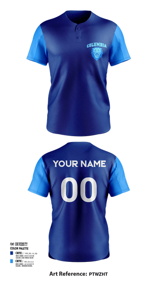 Two Button Softball Jersey, Columbia University Softball, Softball, Teamtime, Team time, sublimation, custom sports apparel, team uniforms, spirit wear, spiritwear, sports uniforms, custom shirts, team store, custom team store, fundraiser sports, apparel fundraiser