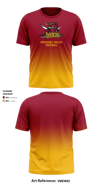 Crescent Valley High School Football 19208274 Short Sleeve Performance Shirt - 1