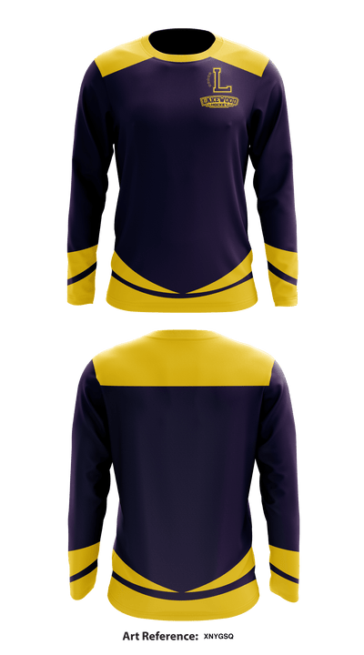 Lakewood High Hockey 46107842 Long Sleeve Performance Shirt - 1