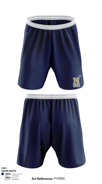 US Naval Academy Women's Tennis 46296376 Athletic Shorts With Pockets - 1