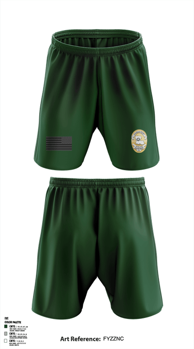 Church Point Police 92600366 Athletic Shorts With Pockets - 1