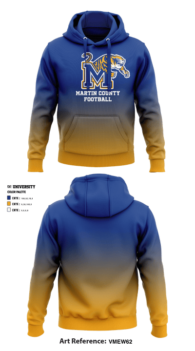 Martin County High School Football 69182417 Hoodie - 1
