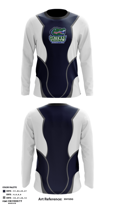 Gateway Regional High School Wrestling 45232983 Long Sleeve Performance Shirt - 2