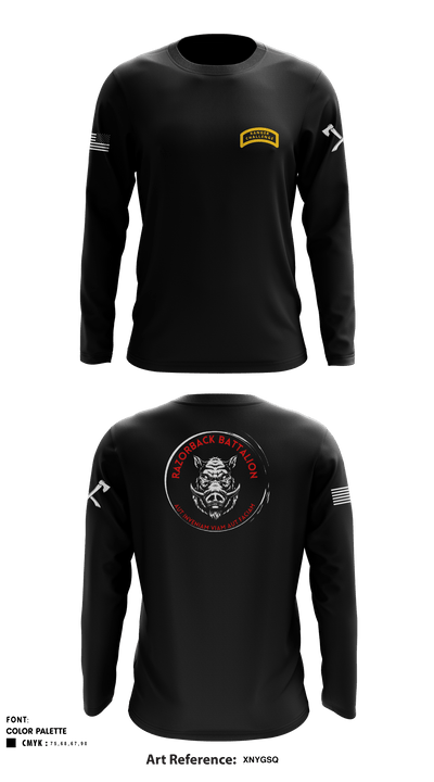 ROTC Univ of Arkansas 14665716 Long Sleeve Performance Shirt - 2