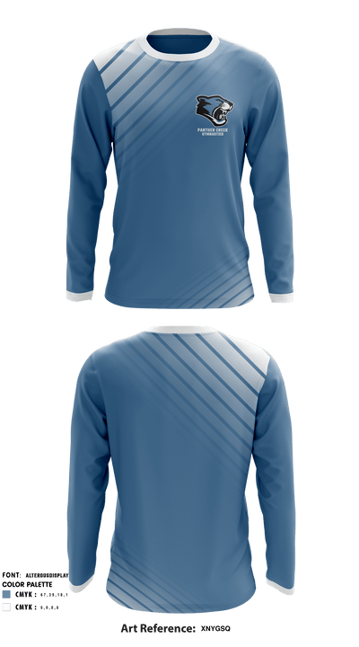 Panther Creek High School Gymnastics 12678149 Long Sleeve Performance Shirt - 1